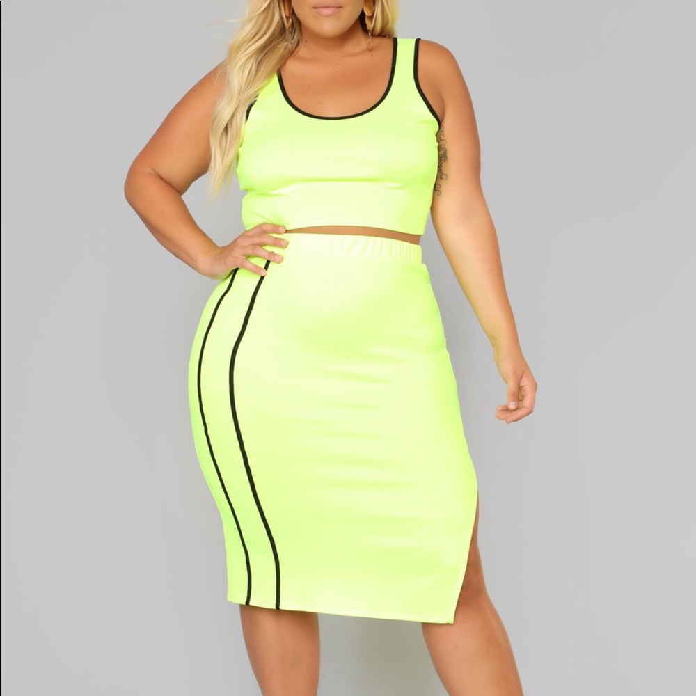 Sexy fashion nova skirt set🌼